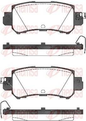 Remsa Brake Pad Set Rear Axle With Acoustic Wear Warning