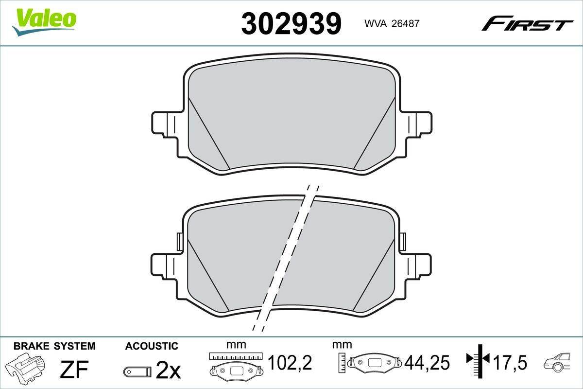 Valeo Brake Pad Set Essential Rear Axle