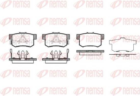 Remsa 0325.04 Brake Pad Set Rear Axle