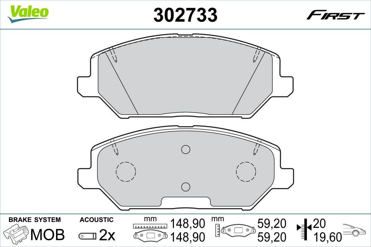 Valeo Essential Front Axle Brake Pad Set
