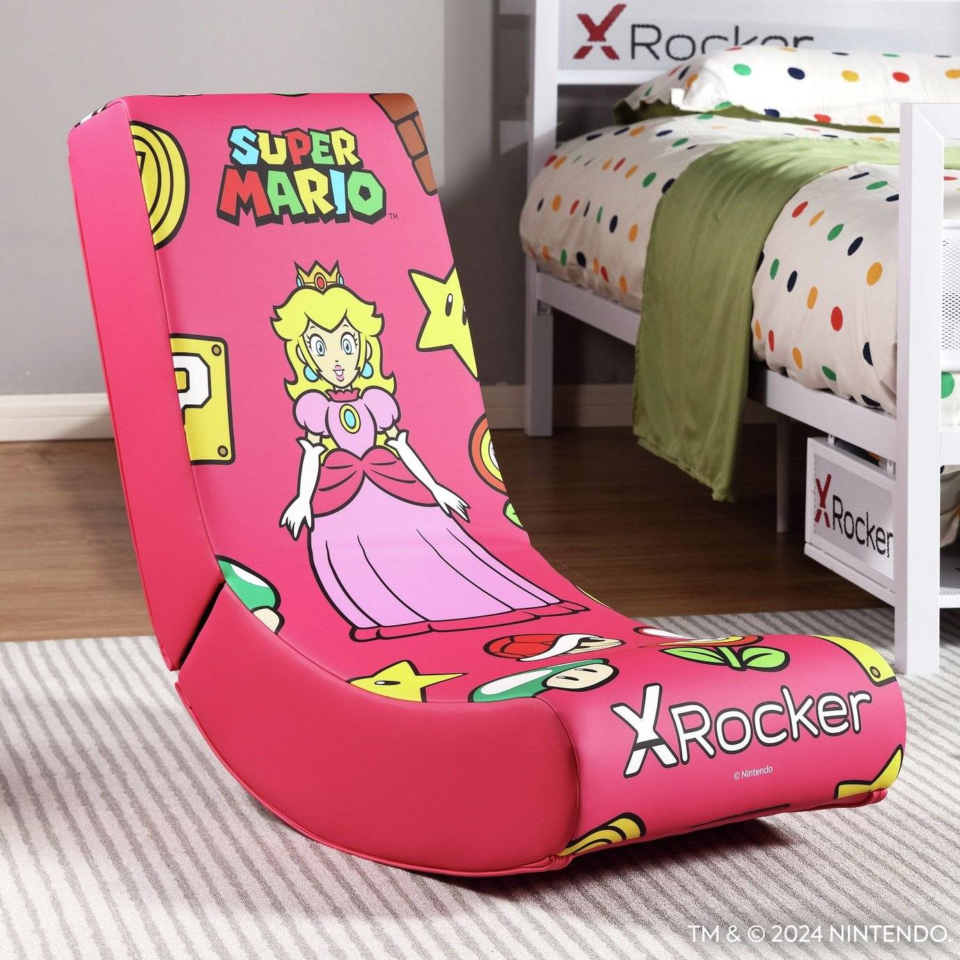 X rocker gaming chair junior X-Rocker Power Up Edition Junior Gaming Chair Peach