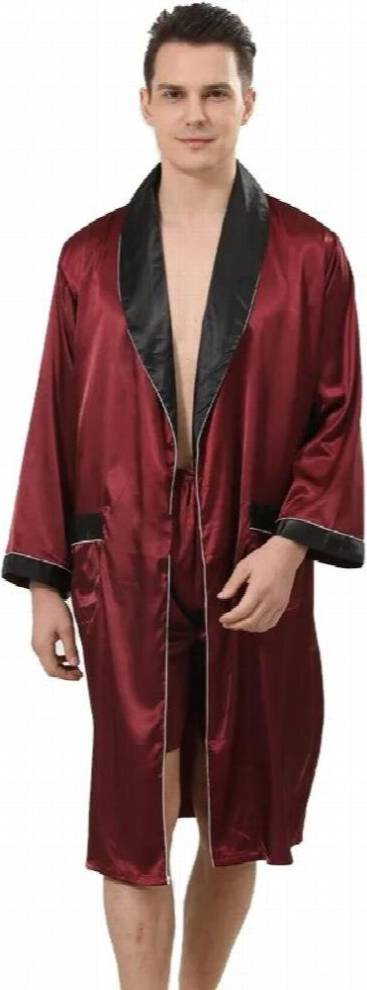 Satin kimono Men Satin Robe Set - Multicoloured