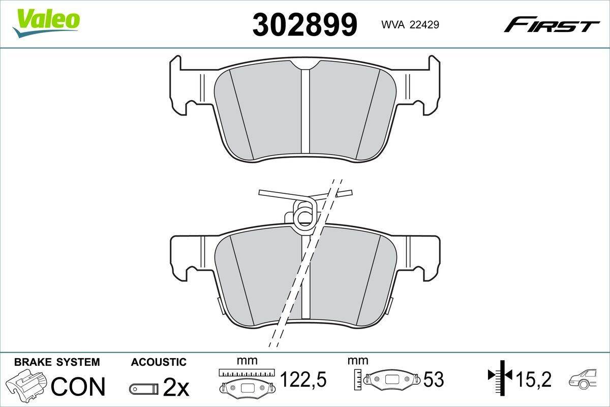 Valeo Brake Pad Set Essential Rear Axle