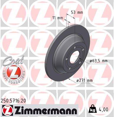 Zimmermann Brake Disc Coat Z Rear Axle