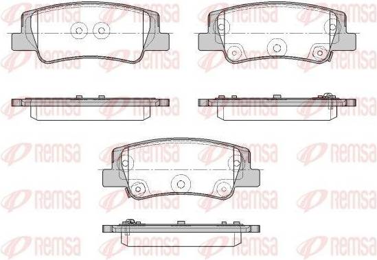 Remsa 1956.02 Brake Pad Set Rear Axle