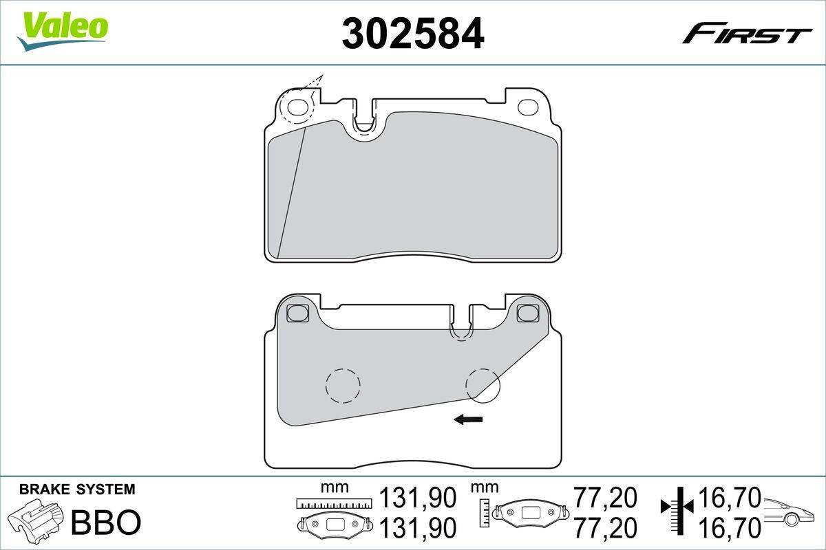 Valeo Essential Front Axle Brake Pad Set
