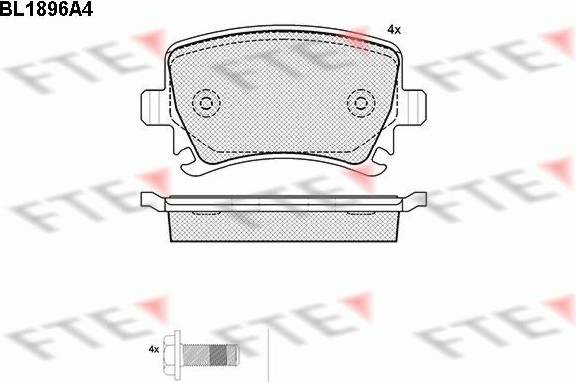 Fte Brake Pad Set Rear Axle