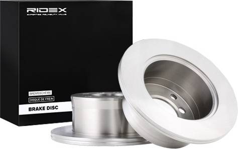 Ridex Brake Disc Rear Axle Uncoated Cast Iron