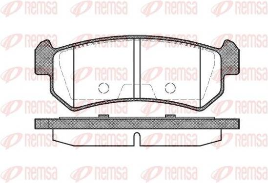 Remsa 1048.00 Brake Pad Set Rear Axle