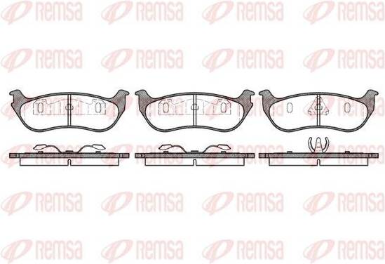 Remsa 0628.75 Brake Pad Set Rear Axle