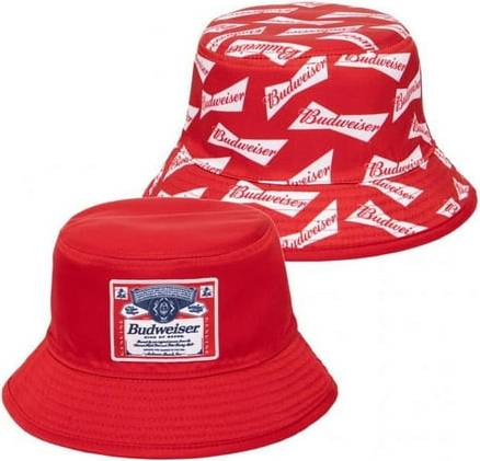 Beer Label All Over Ribbons Reversible Text Bucket Hat