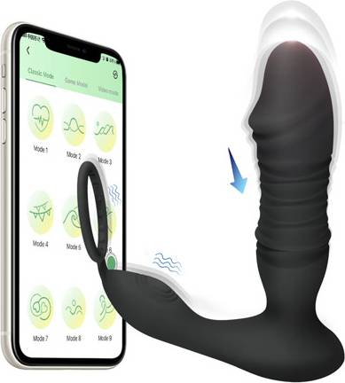 Prostate Massager With Thrusting App