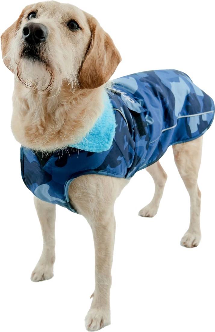 Dog Robe Blue Camo