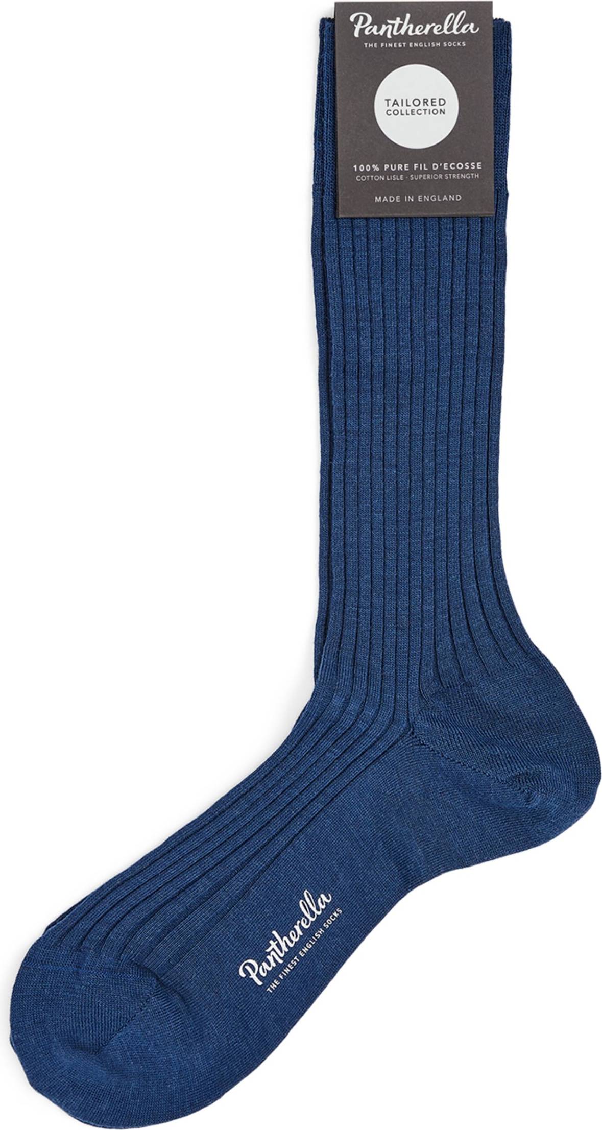 Pantherella Wool-Blend Ribbed Socks - Blue
