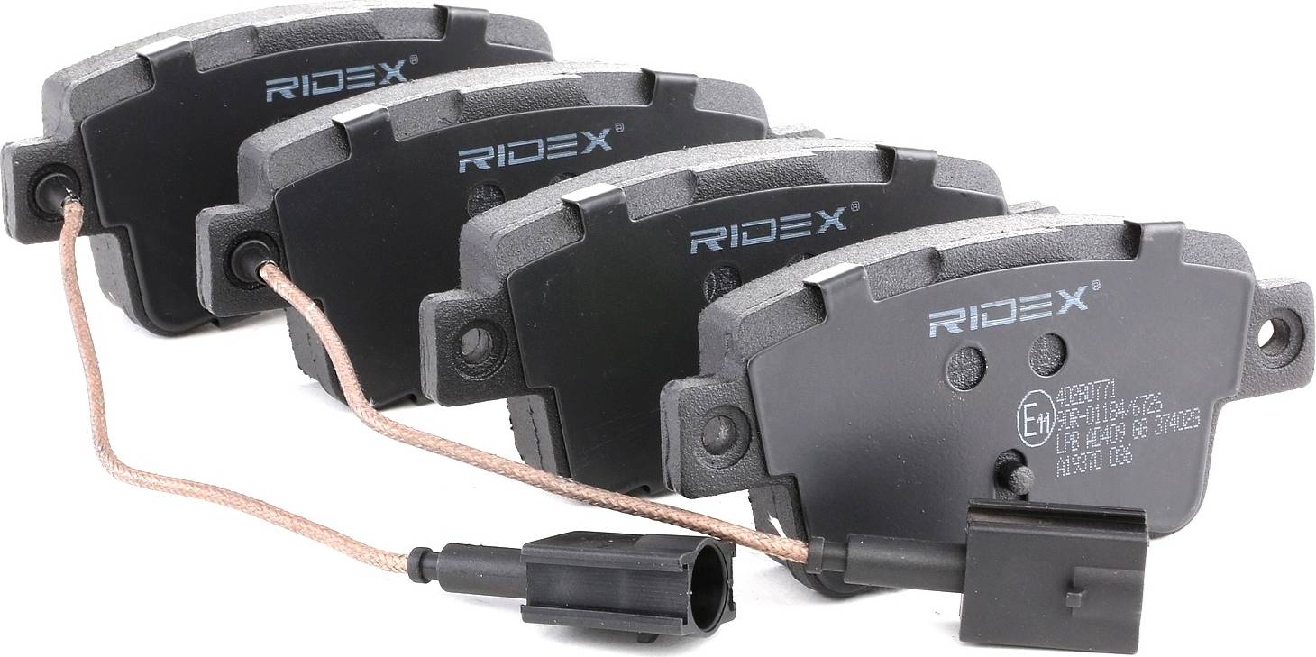 Ridex Brake Pad Set Rear Axle With Wear Warning Contact