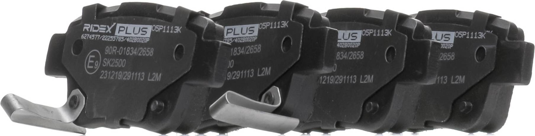 Ridex Brake Pad Set Rear Axle 402B0020P
