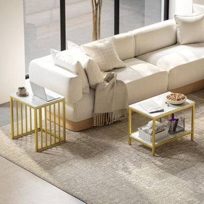 Homcom Modern Set Of Two Coffee Table