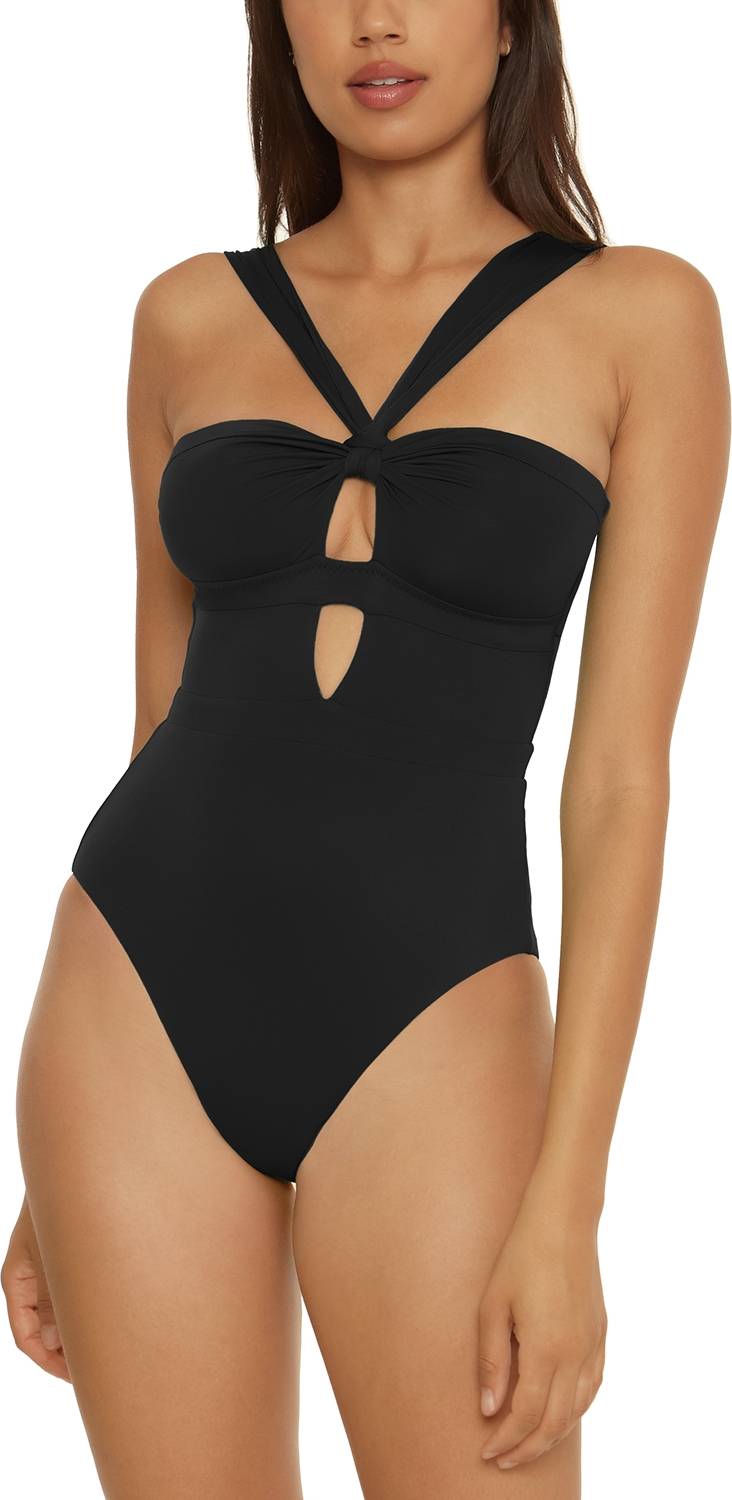 Color Code Rylie Convertible Bandeau One Piece Swimsuit - Black