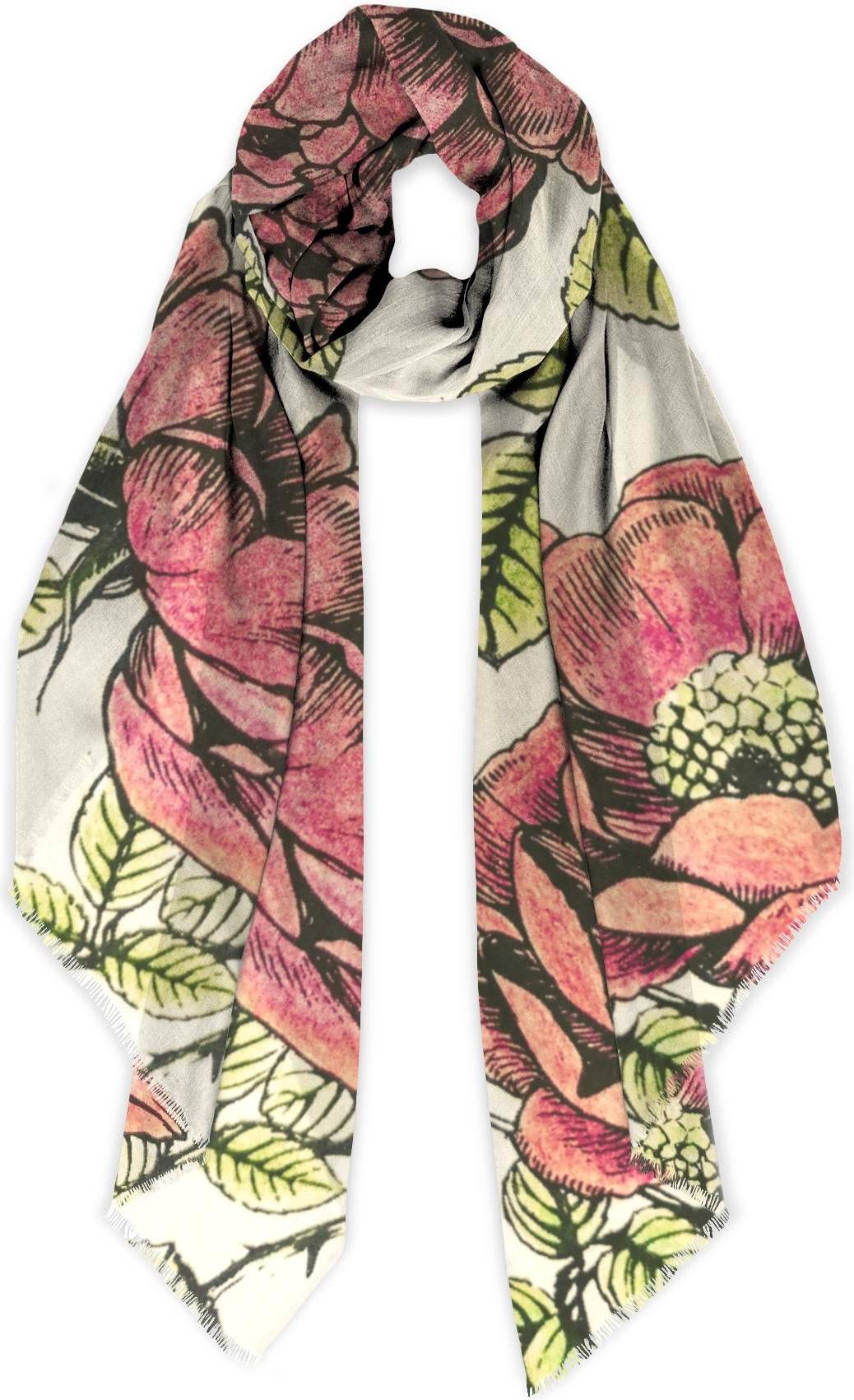 Red roses Vida Modal Scarf - Red Roses
