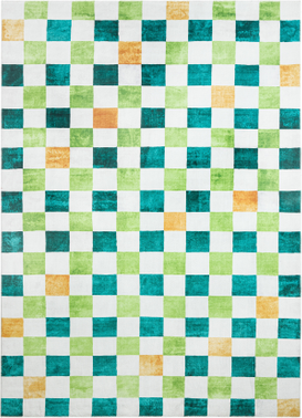 Green Multi Rectangle 5'3" x 7'6" Area Rug