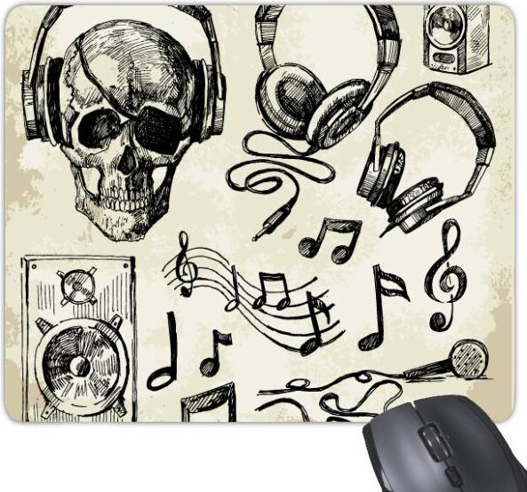 DIYthinker L Headset Music Instrument Mouse Pad