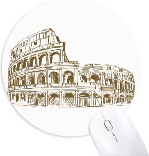 DIYthinker Italy Rome Landmark Sketch Mouse Pad
