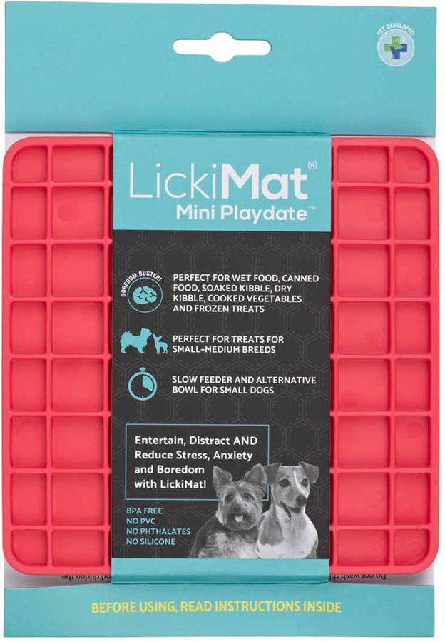 Mini Slikkematte Til Hund Rosa