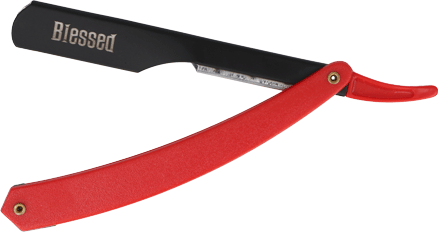 Eurostil Blessed Straight Razor - Black/Red