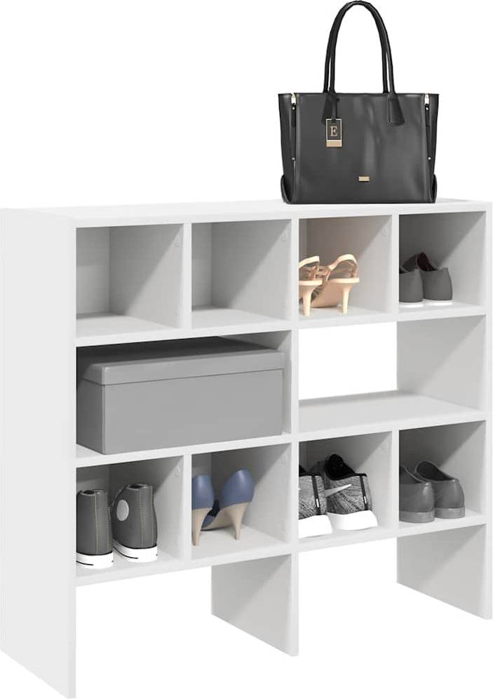 vidaXL Racks 2 Pcs Stackable White 89.5 x 30 x 40 cm Shoe Rack