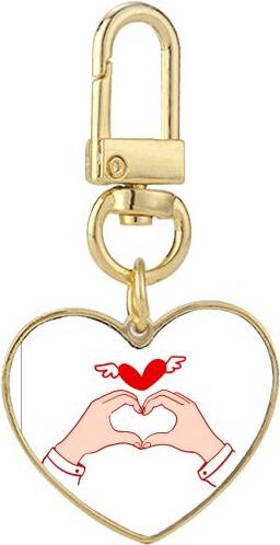 DIYthinker Fraternity Compassion Hand Motion Keychain - Gold