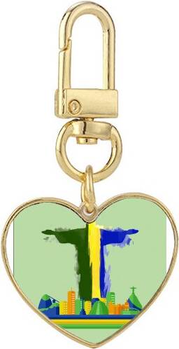 DIYthinker Rio Gold Heart Keychain - Metal