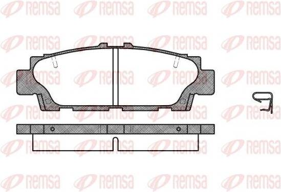 Remsa Brake Pad Set Rear Axle