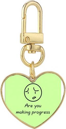 DIYthinker Confused Doubt Latest Expression Keychain - Gold