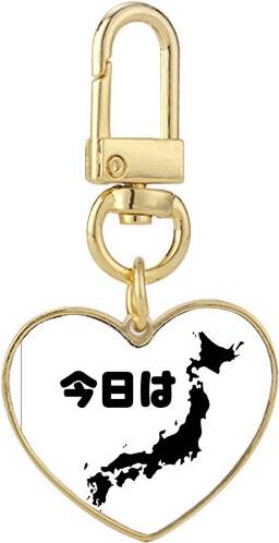 DIYthinker Hello Japan Outline Map Keychain - Gold