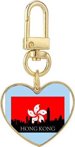 DIYthinker Architectural Landscape Outline Keychain - Gold