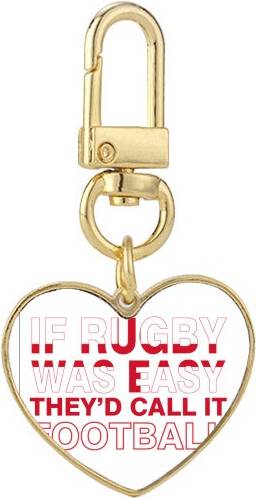DIYthinker Difference Football Rugby Keychain - Gold