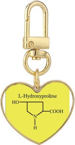 DIYthinker Structural Chestry Gold Heart Keychain - Metal