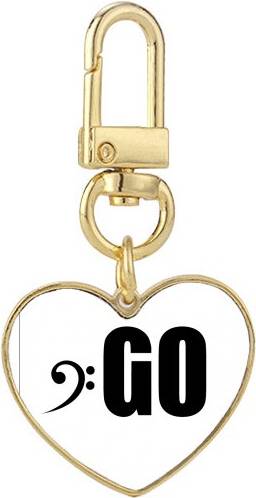 DIYthinker Go Foreword Bass Notes Expression Keychain - Gold