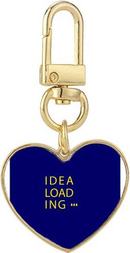 DIYthinker Idea Loading Art Deco Keychain - Gold