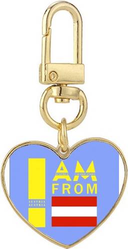 DIYthinker Gold Heart Keychain - Metal