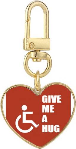 DIYthinker Hug Help Body Disability Keychain - Lucky Gold