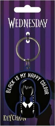 Happy Color Rubber Keyring - Black