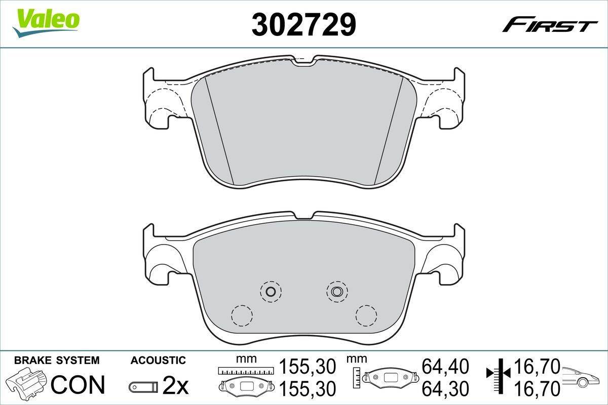 Valeo Essential Front Axle Brake Pad Set
