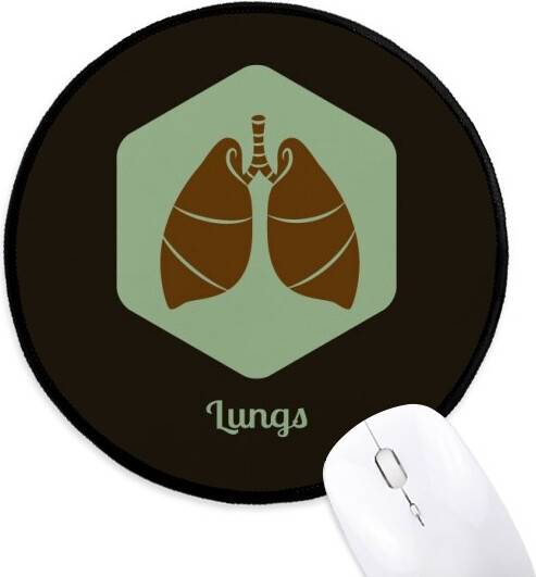 DIYthinker Body Lung Mouse Pad Round Mat