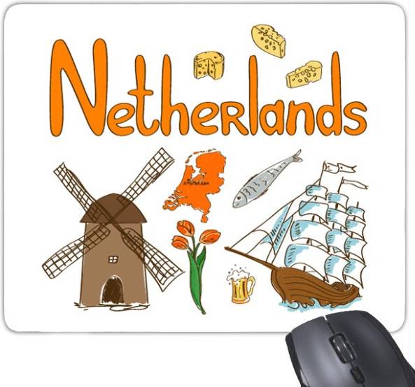 DIYthinker Netherlands Landmark Pattern Mouse Pad