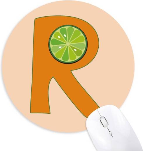 DIYthinker R Alphabet Orange Fruit Mouse Pad