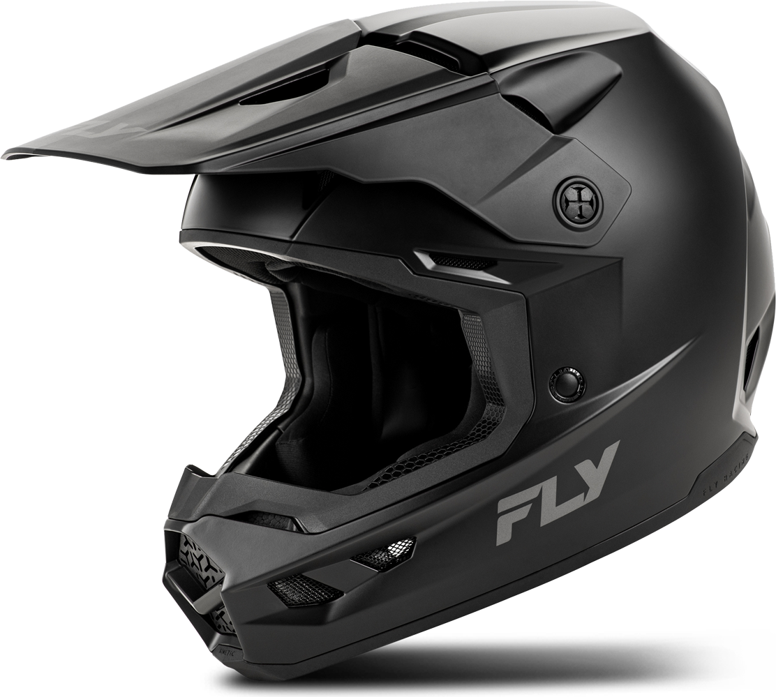 Fly Racing Kinetic Solid Crosshjälm - Mattsvart