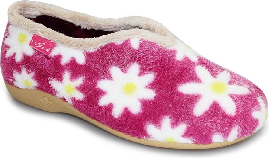 Pink Flower Pattern Slippers