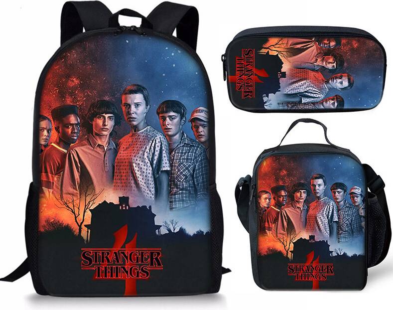 Xcsgsra Stranger Things Backpack Shoulder Bag - Multicoloured