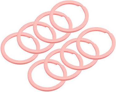 Uxcell Split Keychain Rings 30mm Round Flat Pink